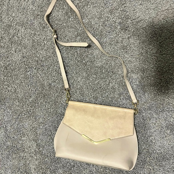 Handbags - Tan purse with snakeskin, Vintage Style